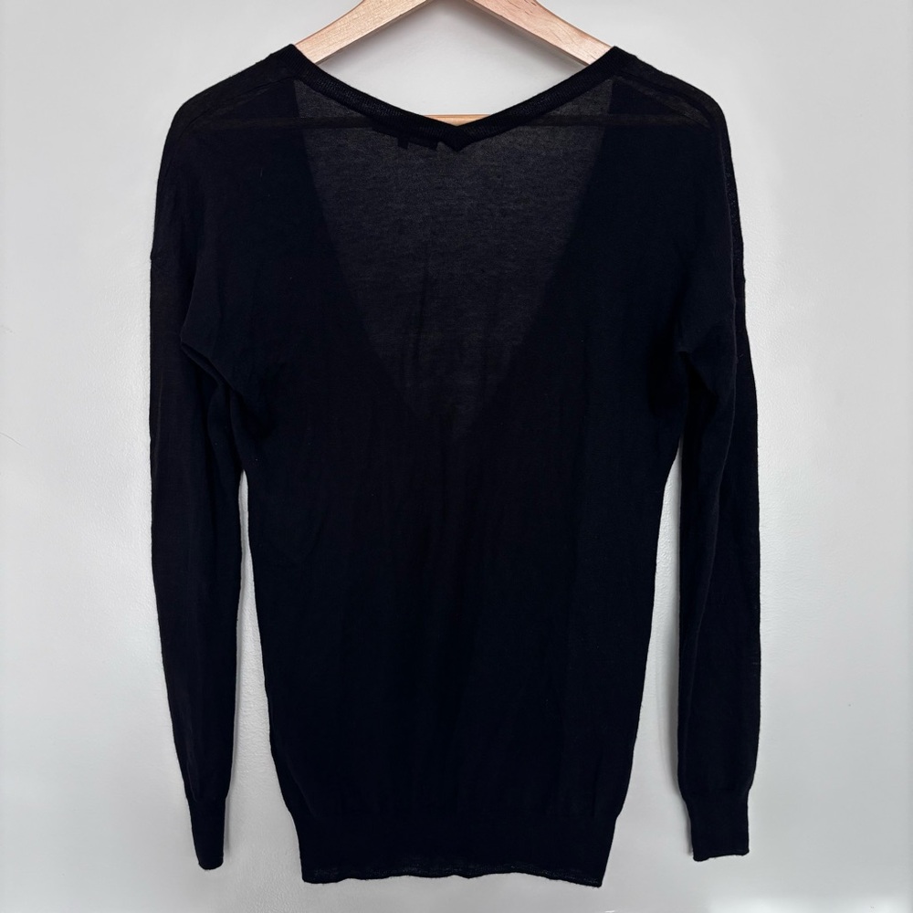 Kiki de Montparnasse Black 100% Cashmere V-neck Boyfriend Luxe Sweater Size XS - Picture 11 of 14